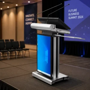 Newest Smart Digital Lectern Touch Screen with Interactive Microphone Educational Equipment Digital Podium for Conference