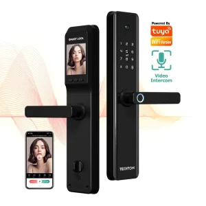 Newest Smart Fingerprint Finger Print Door Lock with Camera Tuya Wifi