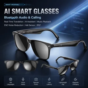 Nexlenz NL AI Translation Smart Glasses Real Time Voice&Video Translation Free AI Model Simultaneous Interpretation for Smart