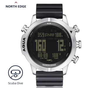 North EDGE AQUA Men’s Sport Smart Watch Professional Diving Computer Watch Scuba Diving 50M Altimeter Barometer Compass