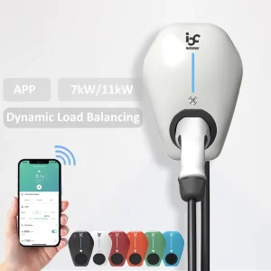 OCPP 2.0.1 EV Charging Wallbox Type 2 Socket 7kW 11kW Electric Vehicle EV Charging Station with App Control