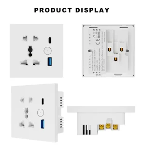 OCY Universal Wifi Power Socket Plastic Material 13A Rated Tuya Smart Home Fast Charge Wall Plug Alexa Digital Home Appliances