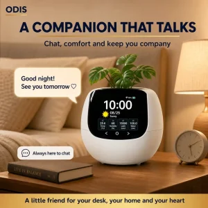 ODIS Plant Care Monitor Factory Smart Plant Sensor WiFi LCD Display 4 in 1 Temperature Humidity Light Water Indoor