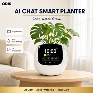 ODIS Plant Monitor Smart Plant Care Device WiFi 4 in 1 LCD Display Temperature Humidity Light Water Level Factory