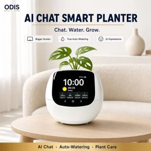 ODIS Smart Plant Sensor WiFi Real Time Plant Health Monitor LCD Display Temperature Humidity Light Water Level Home Garden