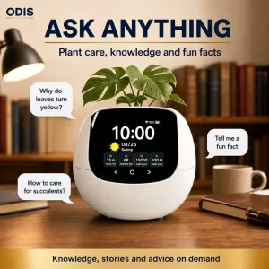 ODIS WiFi Smart Plant Monitor Bulk Supply OEM 4 in 1 Plant Sensor LCD Screen Light Meter Water Level Temperature Humidity