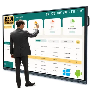 ODM 65 Inch 4K Interactive Flat Panel Display 40 Point Touch Screen Smart Interactive Board Whiteboard for Classroom Education