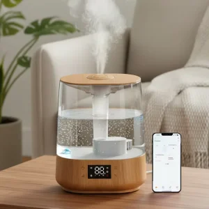 ODM OEM 6L Cool Mist Aromatherapy Humidifier Room Ultrasonic LED Humidistat air Smart Humidifier with Led for Home Large Room
