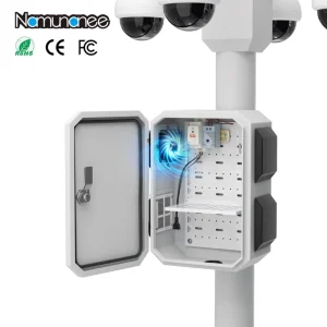 ODM Outdoor Metal CCTV Box Electrical Enclosure Thermostat Fan IP55 Rated Din Rail Enclosure Camera Systems CE/ROHS Certified