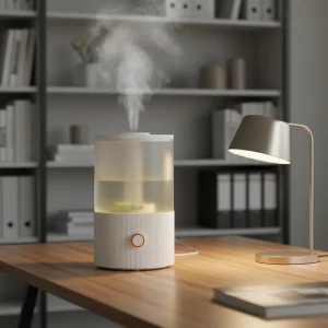 OEM 3.3L Desktop Humidifier | Smart Cool Mist Ultrasonic, Top Fill, Knob Humidity Control, LED Aroma for Hotel