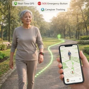 OEM 4G LTE Smart Bracelet GPS Tracker for Elderly,Children,Kids,SOS Panic Button,Health Monitor, Fall Detection Alarm