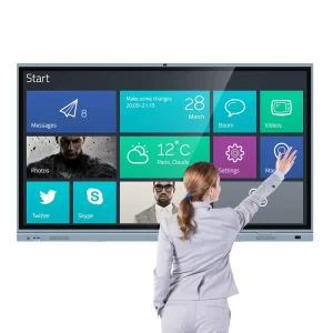 OEM 4K LCD Interactive Whiteboard with Android 9.0-10.0 OS 20-Point IR Touch Multi-Language Support for Education & Office Use
