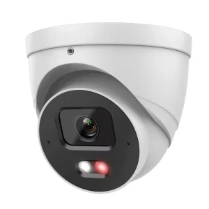 OEM 4MP PoE IP Camera Indoor Outdoor, 4MP Smart Dual Light Turret Camera, Human/Vehicle Detection,Full Metal,Built-in Mic,