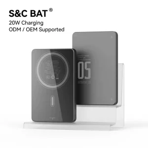 OEM Custom Logo 5000mAh Magnetic Wireless Power Bank, Ultra-Thin Portable Phone Charger, Factory for Bulk Gift Orders