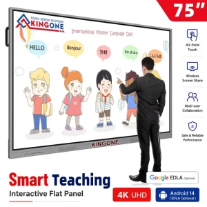 OEM 55 65 75 85 86 Inch 4K Interactive Flat Panel Multi Touch Screen Smart Digital Whiteboard for School and Classroom Teaching