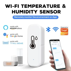 OEM ABS Wireless Tuya Remote Monitor Temperature Sensor with WiFi -10~+55 Range
