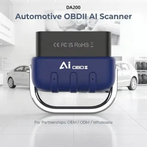 OEM AI Q&A OBDII DA200 Car Code Reader Easy to Use Dual BT BLE High Quality Beginner User Friendly Automotive Diagnostic Scanner