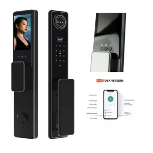 OEM APP Control Home Tuya Safe Electronic Smart Front Door Lock with Camera and Fingerprint