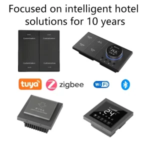 OEM Custom Smart Hotel RCU System Weak Current Wired RS485 Wireless Zigbee WiFi Tuya Cloud Centralized Room Control