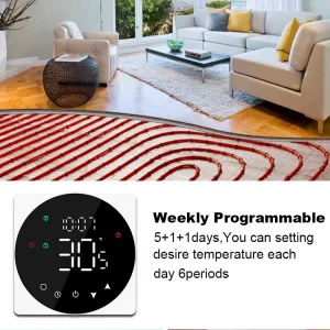 OEM EU Certified WiFi Smart Floor Heating Thermostat LED Display Digital Temperature Controller for Electric Water Gas Boiler