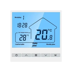 OEM Eco Friendly Smart Digital Thermostat Touch Screen Modern Design for Floor Heating 220v Voltage Bulk Supply for Hotels 1