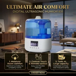 OEM Electric Ultrasonic Cool Mist Aromatherapy Humidifier 3L Capacity <36dB Noise Baby Room Home Hotel Use Night Light Household