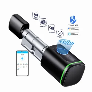 OEM Euro Cylinder APP Adjustable Cylinder Size Smart Cylinder Fingerprint Door Lock S1