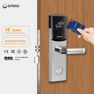 OEM Factory Price Hotel Key Card Reader Swipe Digital Security Smart Hotel Door Lock System with SS 304 Material