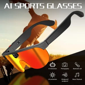 OEM G5 8MP 1080p 2K Smart Glasses Camera AI Translation ChatGPT Assistant for Cycling Electric Bike Mountain Bike Outdoor