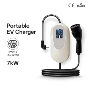OEM ODM 7kW 32A Portable EV Charger Type 2 Custom Logo Cable Length Factory Price IEC 62196 Electric Vehicle Charging Station