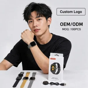 OEM ODM C20 Pro Smart Watch Unisex Full Touch Screen Sports Fitness Video Calls Steel Band IP65 Waterproof Alloy Case