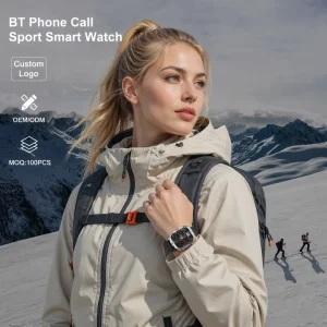 OEM/ODM C30Pro Square Smart Watch 2.19 Inch IPS Color Display Full Touchscreen Heart Rate Monitoring IP67 Silicone Magnetic