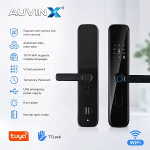 OEM ODM Cerradura Inteligente Smart Handle Door Lock Tuya WIFI TTLock BT Fingerprint Card Keyless Password Digital Lock