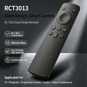 OEM ODM Custom IR BLE Remote Control for Video Conference 13 Keys Silicone Button 2AAA Battery Personalized Logo Factory Direct