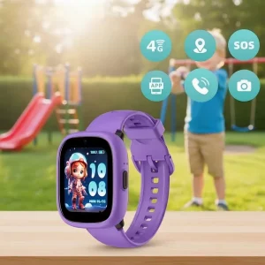 OEM ODM Custom K3 4G Nano Sim Card SOS Smart Phone Watch IP68 1.7inch 770mAh GPS LBS WiFi Video Call Kids Smart Track Watch