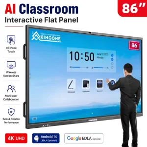 OEM ODM Digital AI Interactive Whiteboard Video Conference 65 75 86 Inch Infrared Touch Screen Smart Board for School Classroom