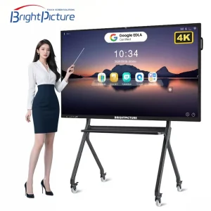 OEM ODM Digital Whiteboard Smart Board 4K LCD Display 65 75 86 110 Inch TV Interactive Flat Panel 20 Point IR Touch