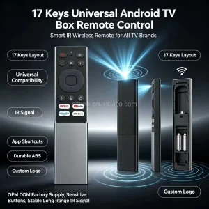 OEM ODM Factory 17 Keys Universal Smart Android TV Box Remote Control IR Wireless Remote Controller for All TV Brands