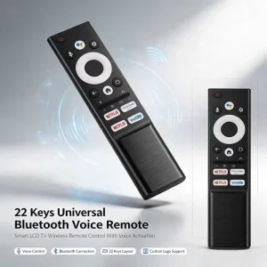 OEM ODM Factory 22 Keys Voice Smart TV Remote Control ABS Shell for LCD LED Television Android TV Box Custom Remote