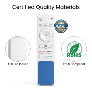 OEM ODM Fully Customizable Fixed Code RCT7016 Remote Control for Smart TV STB with Infrared & Voice Control ABS Plastic