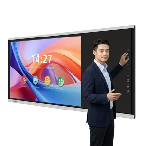 OEM ODM K12 Middle High School 94 Inch Interactive Whiteboard 4K LCD Anti Glare 20 Point Touch Screen Android