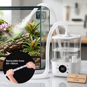 OEM ODM Smart 4L Large Capacity Lizard Pet Reptile Mushroom air Ultrasonic Humidifier for Egg Incubators With Retractable Hose