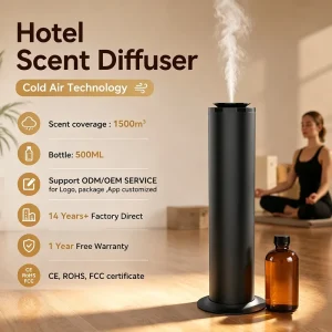 OEM ODM Smart Aroma Diffuser Manufacturer Premium Aluminum Essential Oil Diffuser Bluetooth WiFi Custom Logo Available