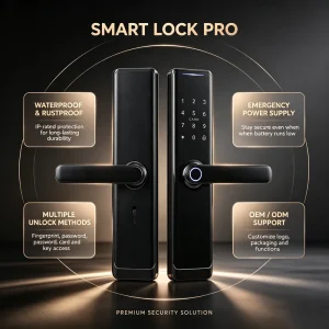 OEM ODM Smart Electric Digital Door Lock Tuya WIFI TTLOCK Optional Fingerprint Access New Generation Smart Lock