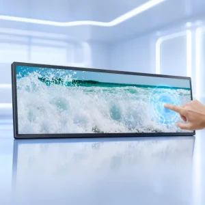 OEM ODM Ultra Wide IPS Touchscreen Desktop Interactive Monitor For Smart Retail Commercial Advertising Stretched Bar LCD Display