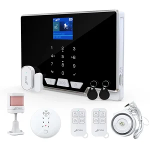 OEM Original Tuya Smart House Security System 2G GPRS WIFI GSM 433MHz Wireless Frequency Home Security with Battery Power
