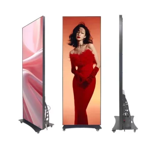 OEM P1.86 LED Vertical Advertising Poster Screen HDR10 Digital Display 600CD Brightness 12 Bit Color Depth for Medical Hospital