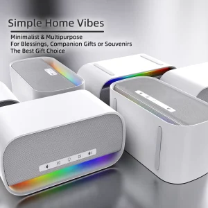 OEM Portable Smart Speaker RGB LED Light Night Wireless Music Player 50-100W 1-Year Warranty 7 Built-in Sleep Aid