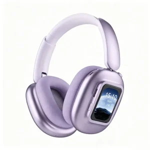 OEM Private Mold BT 5.4 ANC Headphone Wireless Hybrid Active Noise Cancelling Over Ear Headphone for Home Office with Screen