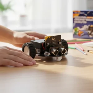 OEM STEM Education Microbit Robot Car Set 2WD APP Control DIY MakeCode Coding Kids Learning Toy Kit Robotic Educational